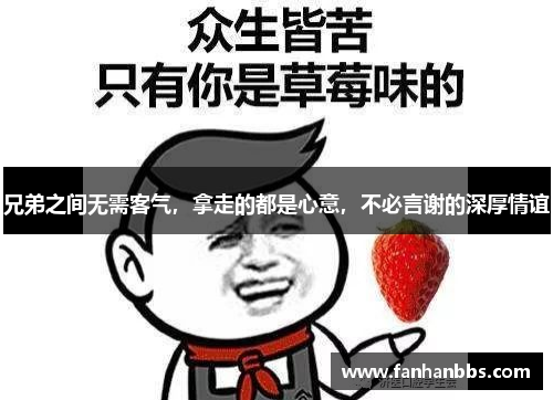 兄弟之间无需客气，拿走的都是心意，不必言谢的深厚情谊
